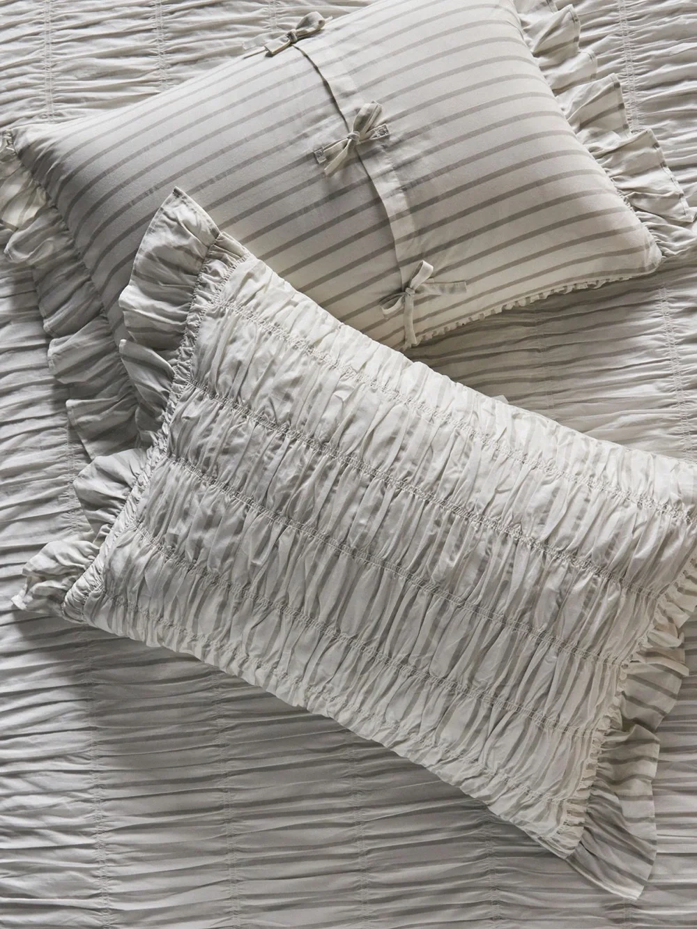 Anthropologie - Betsy Cotton Ruffle Stripe Duvet Cover and Shams